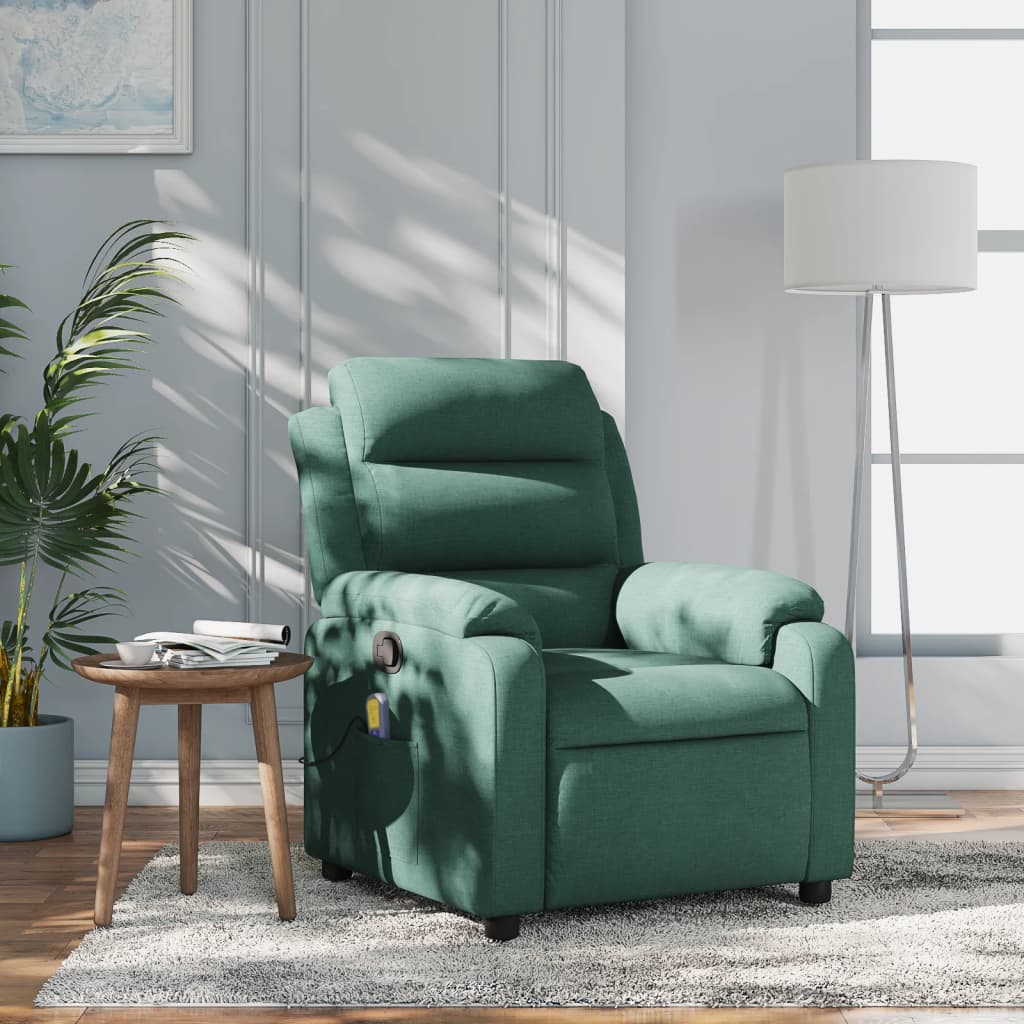 Massagestoel verstelbaar stof donkergroen is nu te koop bij PeponiXL, paradijselijk wonen!