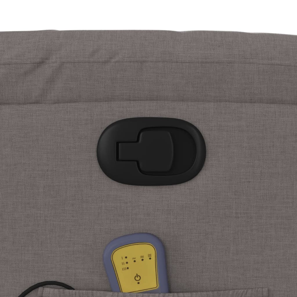 Massagestoel verstelbaar stof taupe is nu te koop bij PeponiXL, paradijselijk wonen!