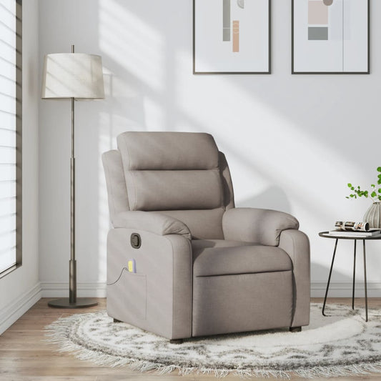 Massagestoel verstelbaar stof taupe is nu te koop bij PeponiXL, paradijselijk wonen!