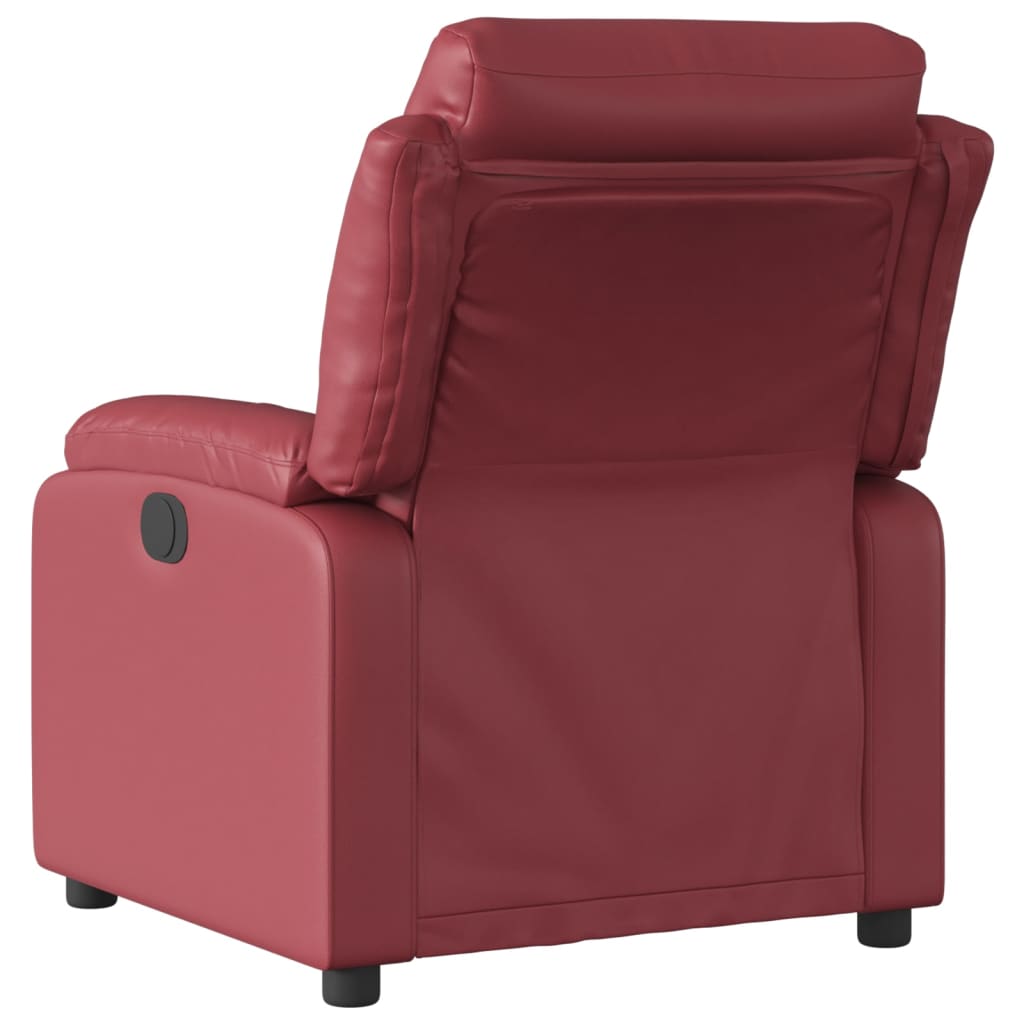 Fauteuil verstelbaar kunstleer wijnrood is nu te koop bij PeponiXL, paradijselijk wonen!