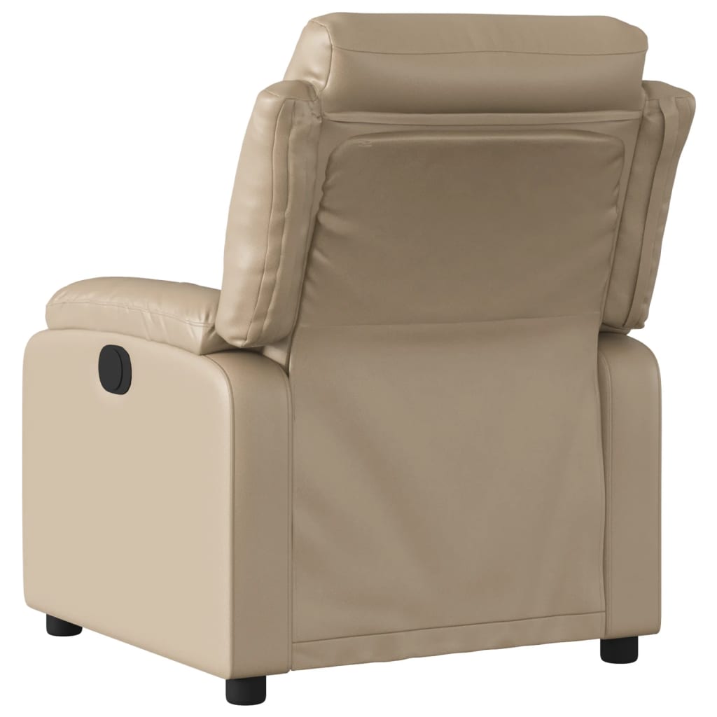 Fauteuil verstelbaar kunstleer cappuccinokleurig is nu te koop bij PeponiXL, paradijselijk wonen!