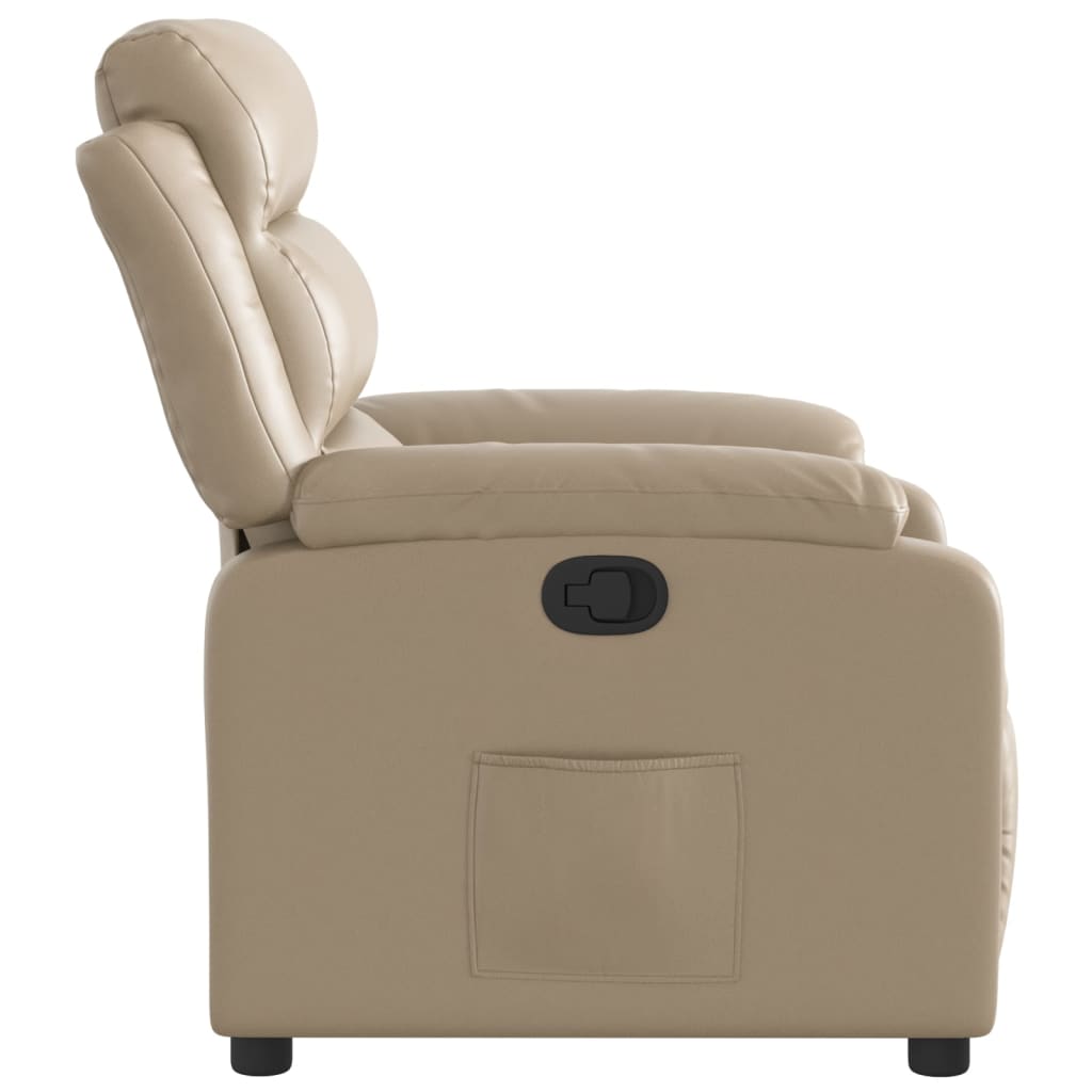 Fauteuil verstelbaar kunstleer cappuccinokleurig is nu te koop bij PeponiXL, paradijselijk wonen!