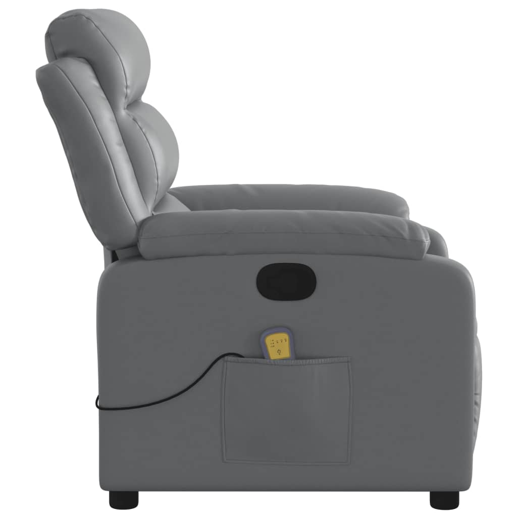Massagestoel verstelbaar kunstleer grijs is nu te koop bij PeponiXL, paradijselijk wonen!