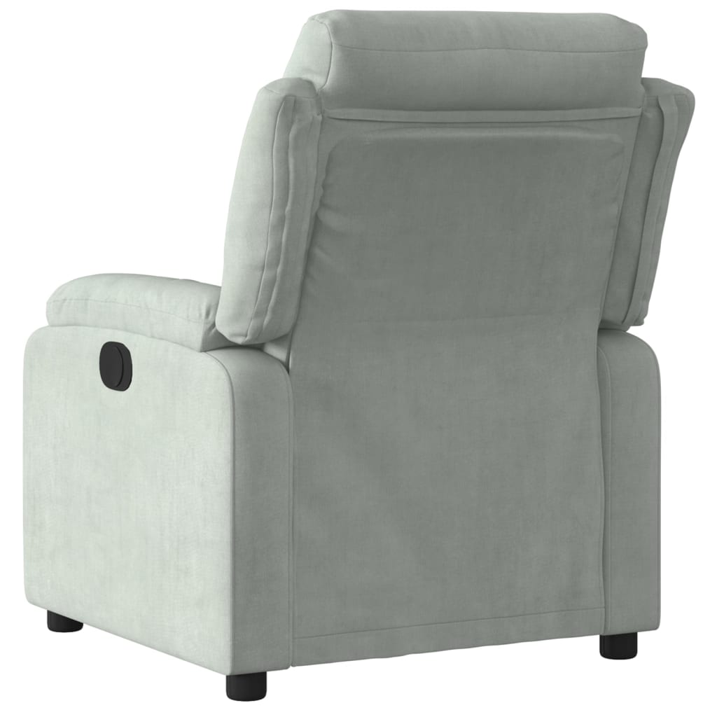 Fauteuil verstelbaar fluweel lichtgrijs is nu te koop bij PeponiXL, paradijselijk wonen!