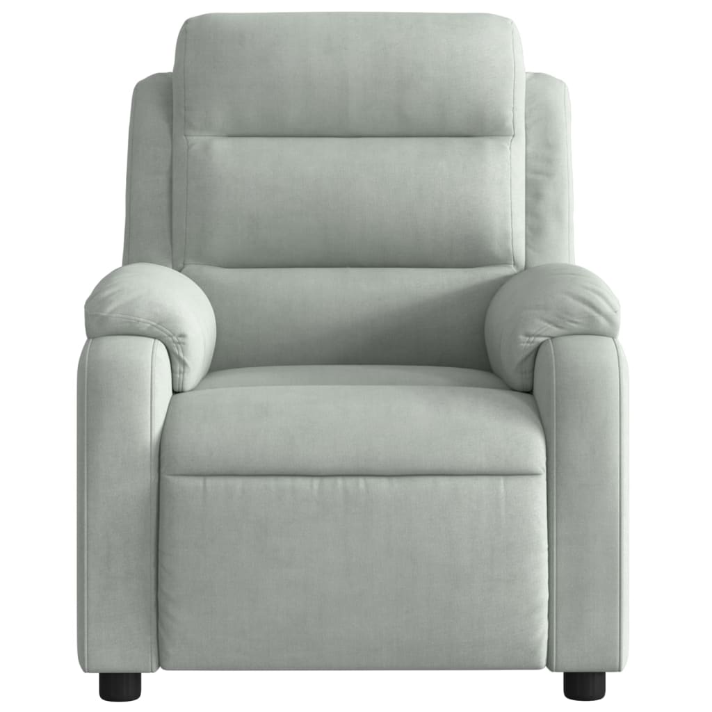Fauteuil verstelbaar fluweel lichtgrijs is nu te koop bij PeponiXL, paradijselijk wonen!