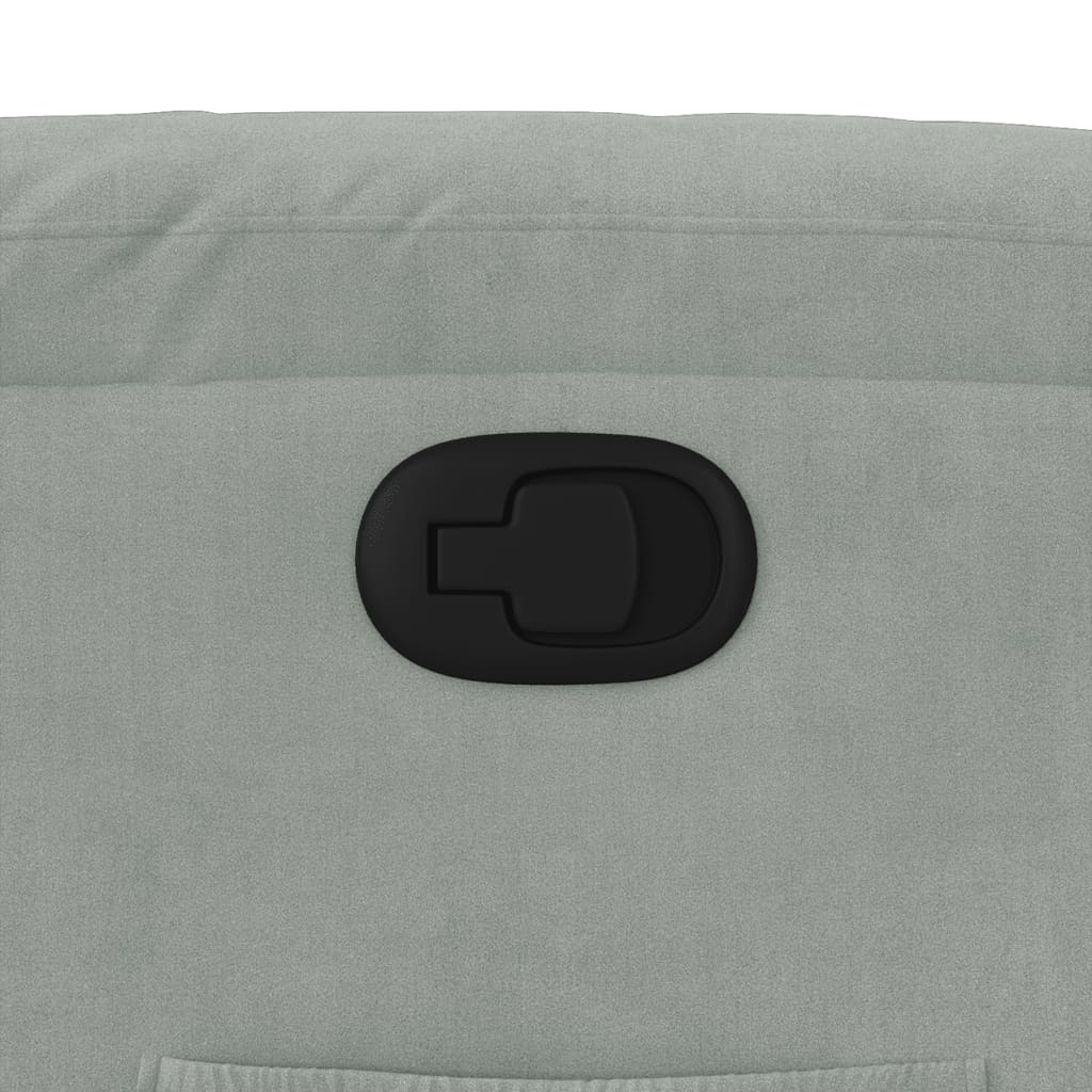 Fauteuil verstelbaar fluweel lichtgrijs is nu te koop bij PeponiXL, paradijselijk wonen!