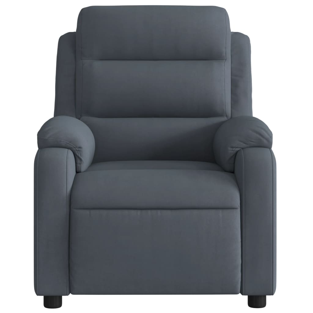 Fauteuil verstelbaar fluweel donkergrijs is nu te koop bij PeponiXL, paradijselijk wonen!