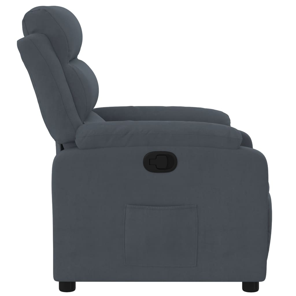 Fauteuil verstelbaar fluweel donkergrijs is nu te koop bij PeponiXL, paradijselijk wonen!