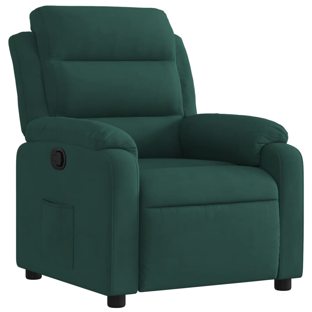 Fauteuil verstelbaar fluweel donkergroen is nu te koop bij PeponiXL, paradijselijk wonen!
