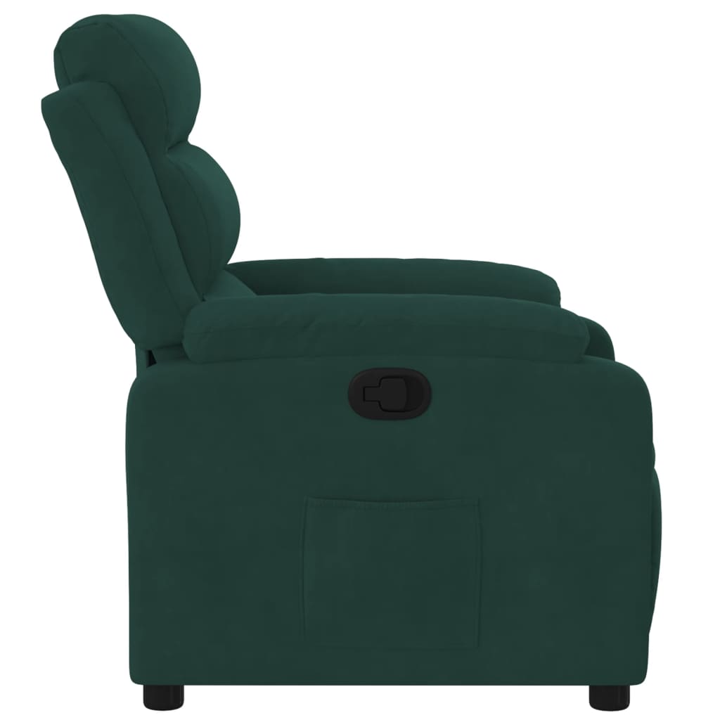 Fauteuil verstelbaar fluweel donkergroen is nu te koop bij PeponiXL, paradijselijk wonen!