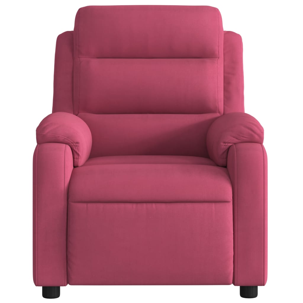 Fauteuil verstelbaar fluweel wijnrood is nu te koop bij PeponiXL, paradijselijk wonen!