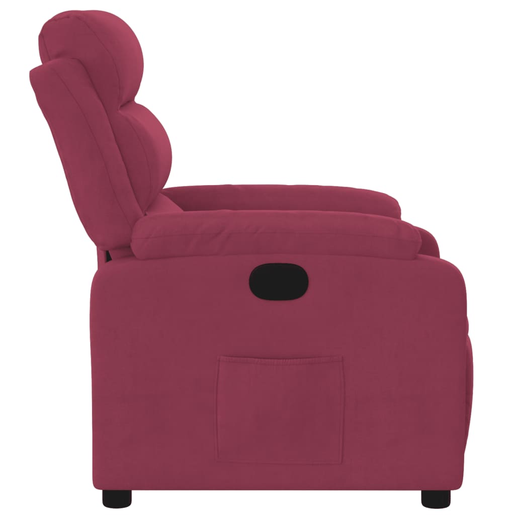 Fauteuil verstelbaar fluweel wijnrood is nu te koop bij PeponiXL, paradijselijk wonen!