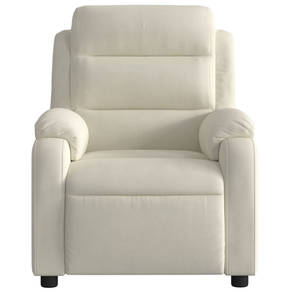 Fauteuil verstelbaar fluweel crèmekleurig is nu te koop bij PeponiXL, paradijselijk wonen!