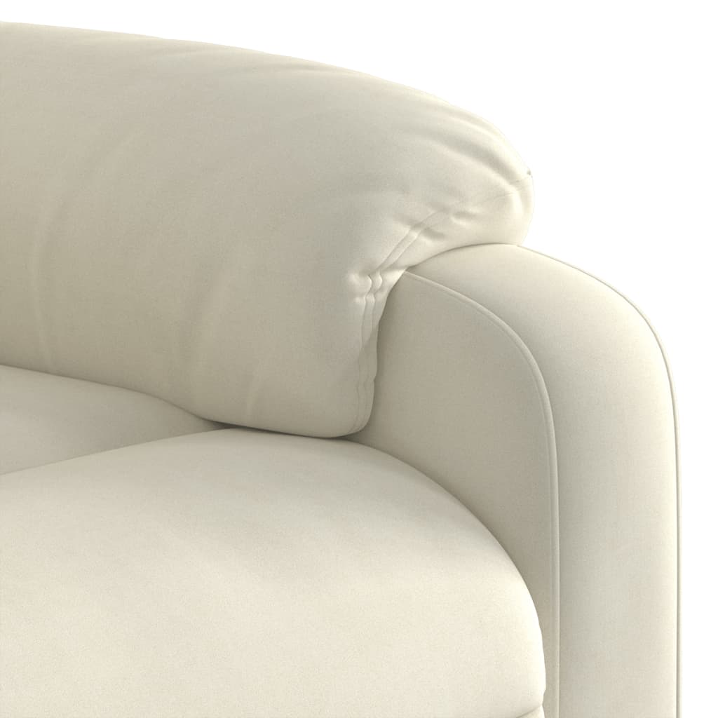 Fauteuil verstelbaar fluweel crèmekleurig is nu te koop bij PeponiXL, paradijselijk wonen!