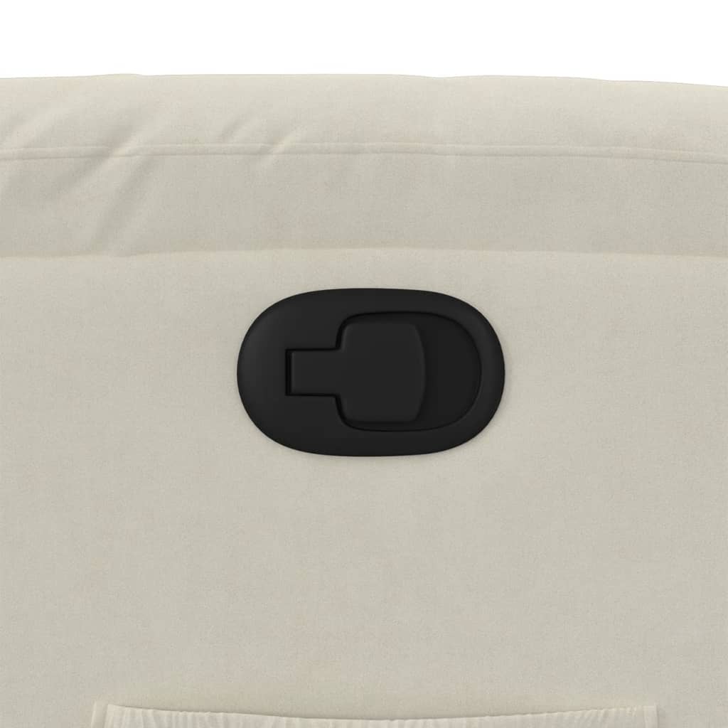Fauteuil verstelbaar fluweel crèmekleurig is nu te koop bij PeponiXL, paradijselijk wonen!