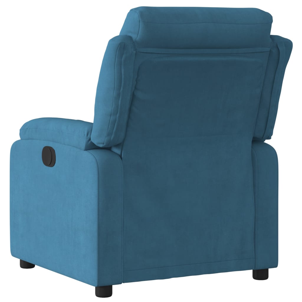 Fauteuil verstelbaar fluweel blauw is nu te koop bij PeponiXL, paradijselijk wonen!