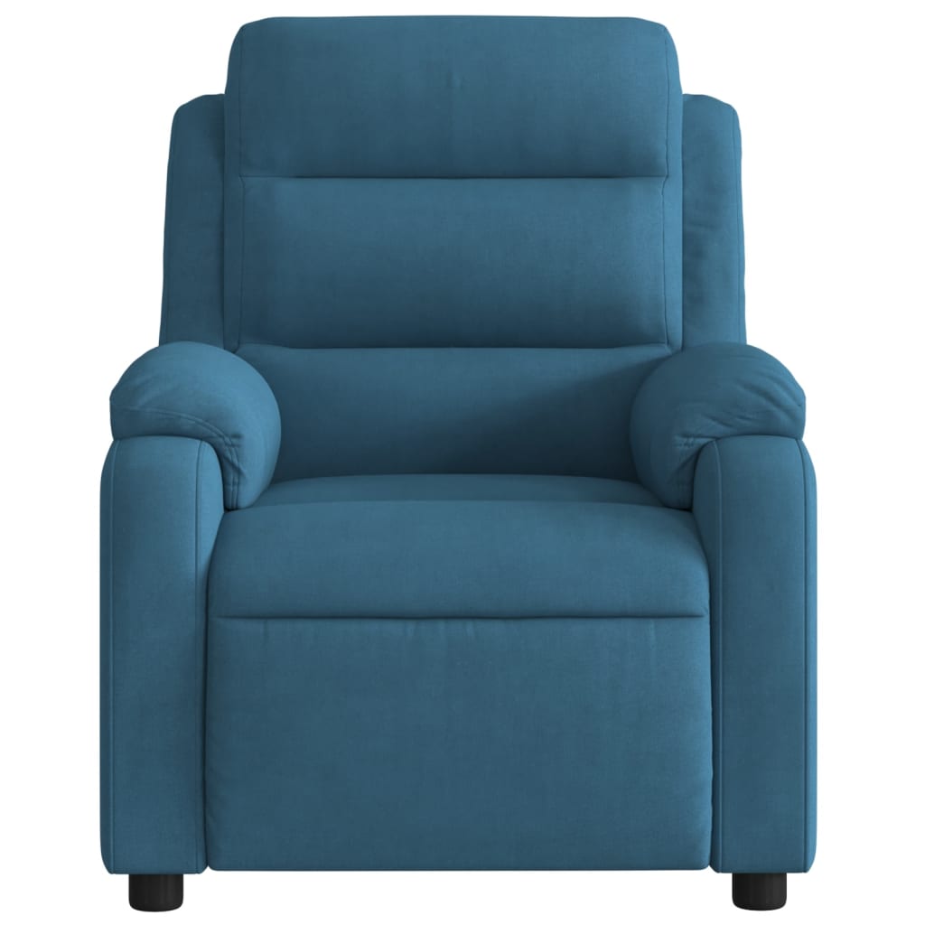Fauteuil verstelbaar fluweel blauw is nu te koop bij PeponiXL, paradijselijk wonen!