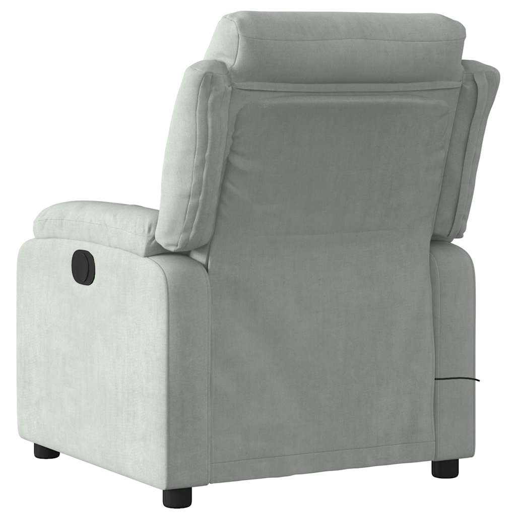 Massagestoel verstelbaar fluweel lichtgrijs is nu te koop bij PeponiXL, paradijselijk wonen!