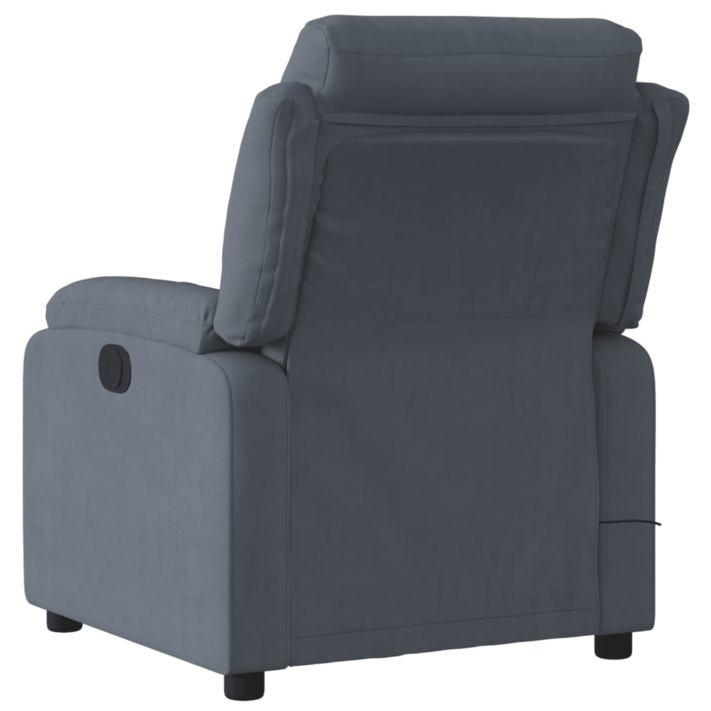 Massagestoel verstelbaar fluweel donkergrijs is nu te koop bij PeponiXL, paradijselijk wonen!