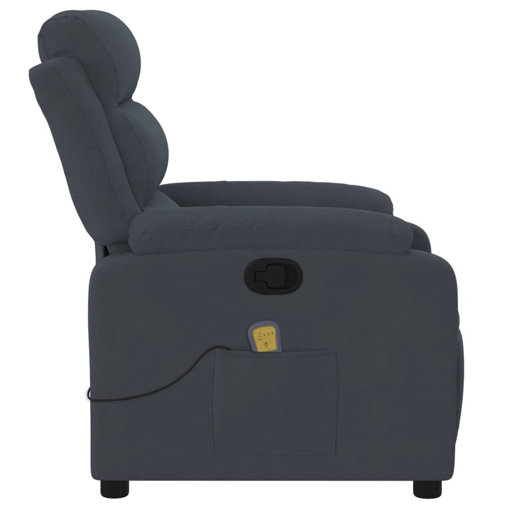 Massagestoel verstelbaar fluweel donkergrijs is nu te koop bij PeponiXL, paradijselijk wonen!