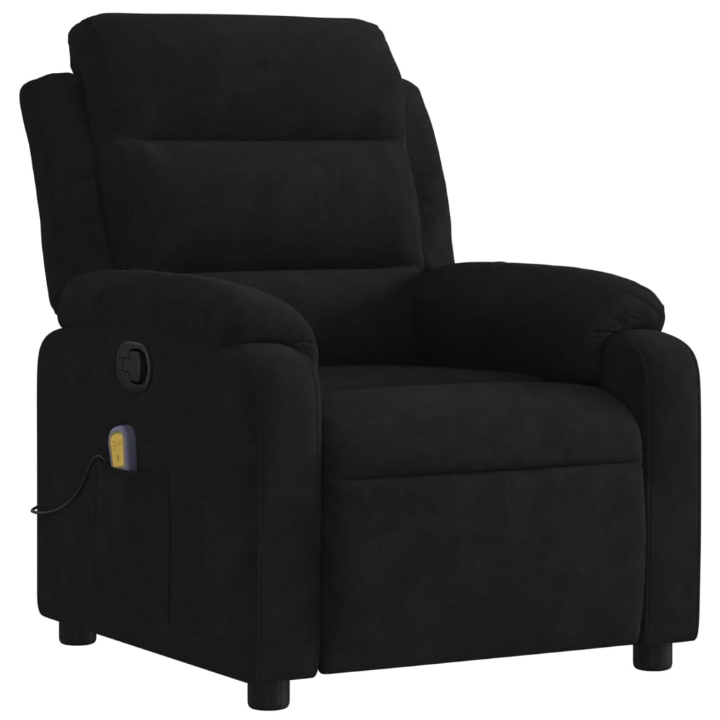Massagestoel verstelbaar fluweel zwart is nu te koop bij PeponiXL, paradijselijk wonen!