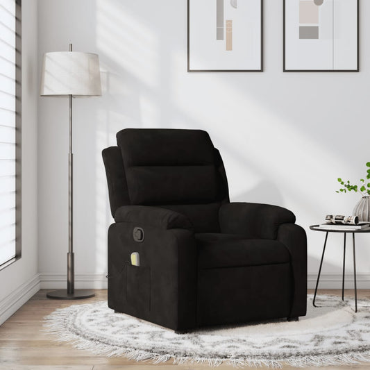 Massagestoel verstelbaar fluweel zwart is nu te koop bij PeponiXL, paradijselijk wonen!