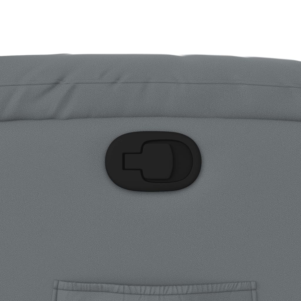 Fauteuil verstelbaar kunstleer grijs is nu te koop bij PeponiXL, paradijselijk wonen!