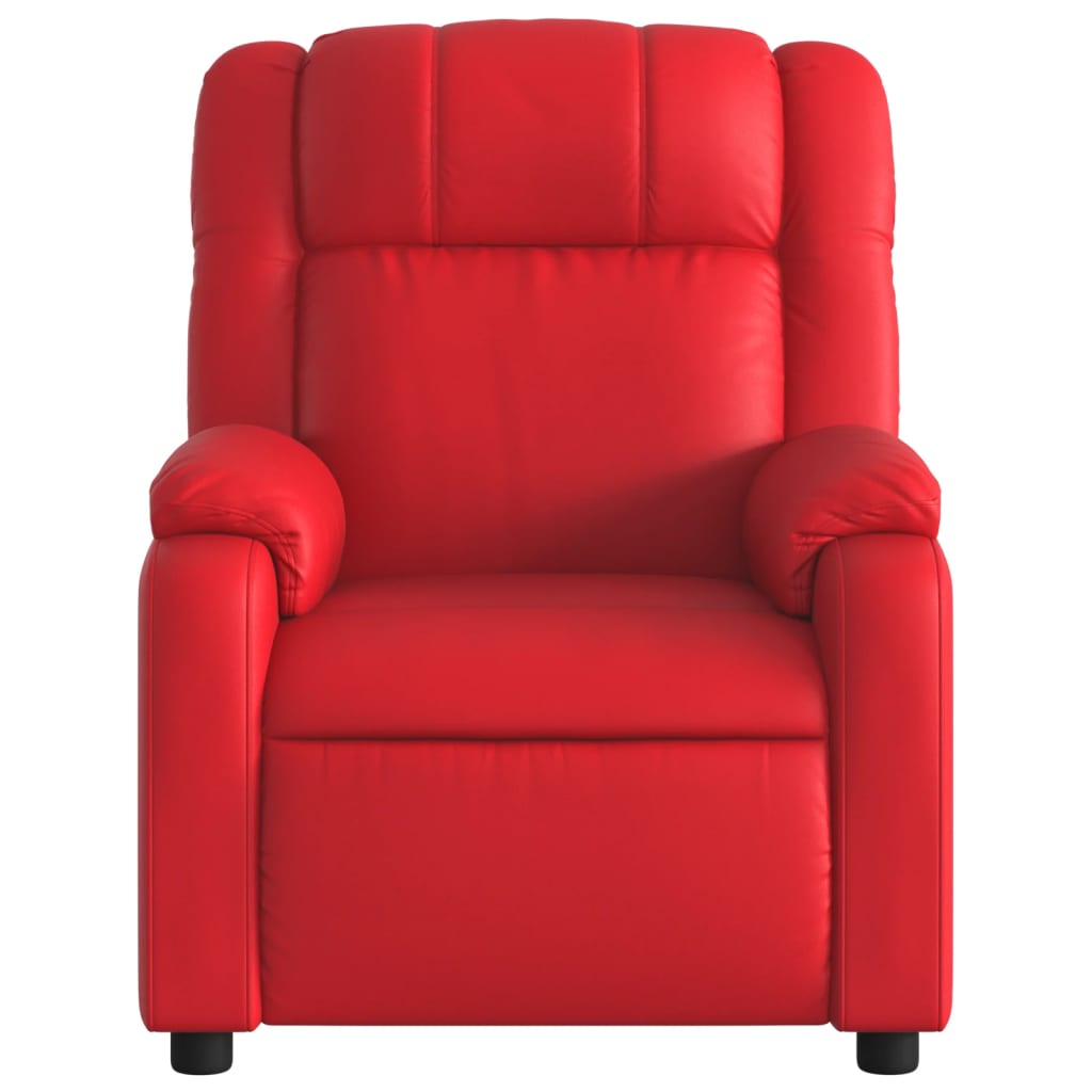 Fauteuil verstelbaar kunstleer rood is nu te koop bij PeponiXL, paradijselijk wonen!