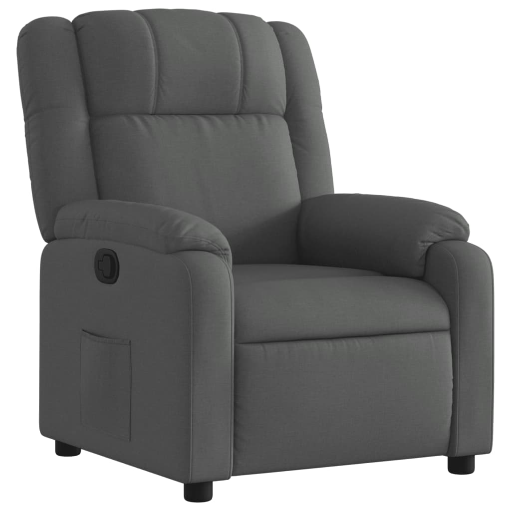 Fauteuil verstelbaar stof donkergrijs is nu te koop bij PeponiXL, paradijselijk wonen!