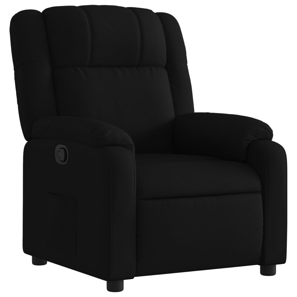 Fauteuil verstelbaar stof zwart is nu te koop bij PeponiXL, paradijselijk wonen!