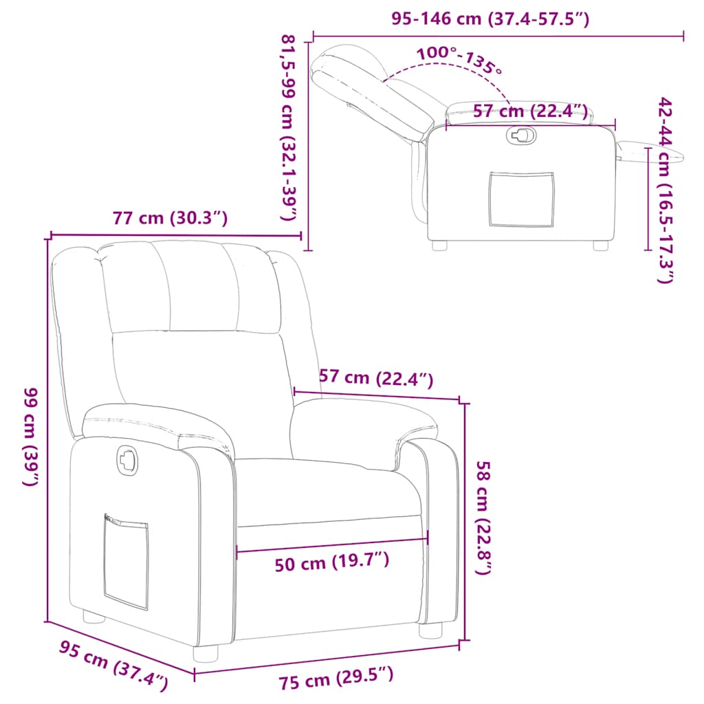 Fauteuil verstelbaar stof bruin is nu te koop bij PeponiXL, paradijselijk wonen!