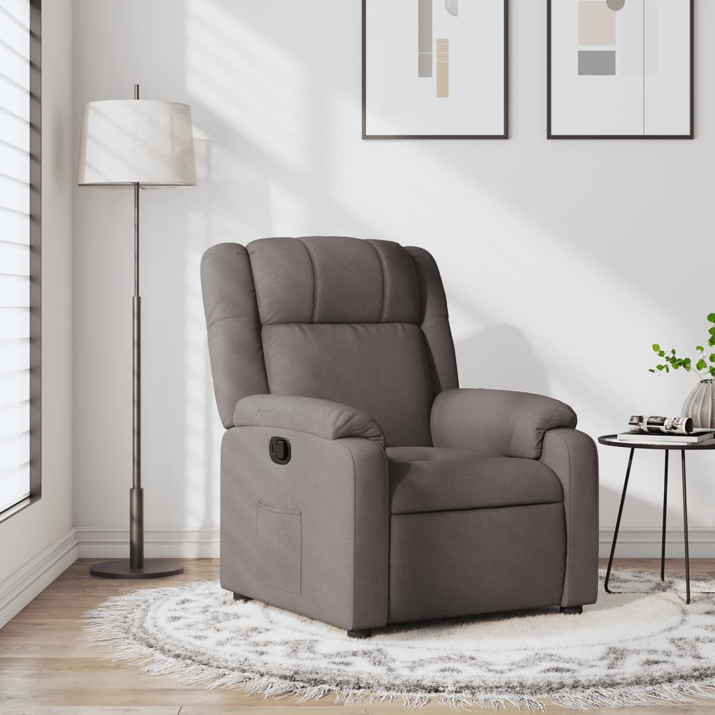 Fauteuil verstelbaar stof taupe is nu te koop bij PeponiXL, paradijselijk wonen!