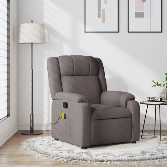 Massagestoel verstelbaar stof taupe is nu te koop bij PeponiXL, paradijselijk wonen!
