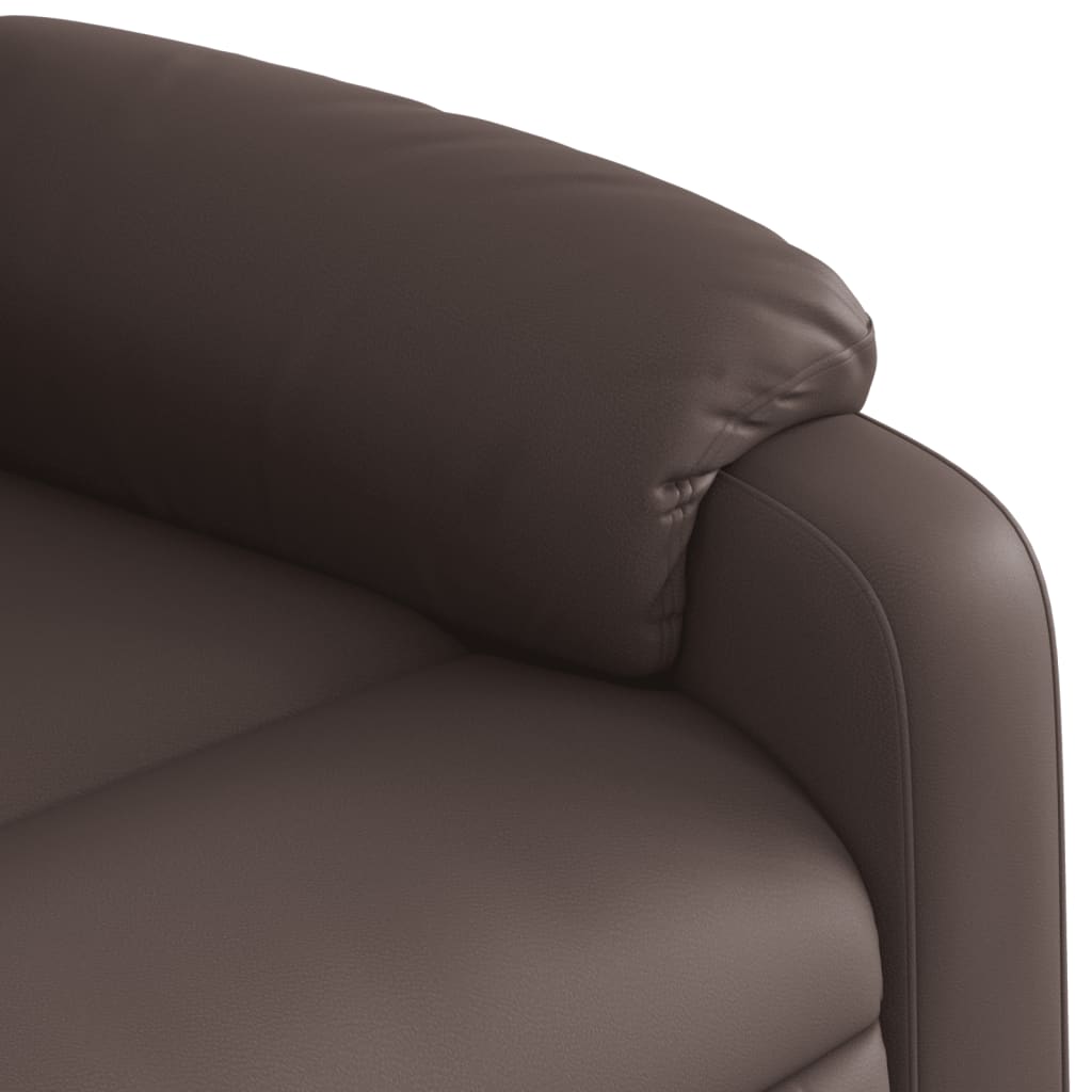Fauteuil verstelbaar kunstleer bruin is nu te koop bij PeponiXL, paradijselijk wonen!