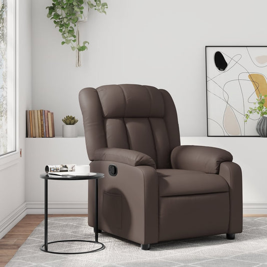 Fauteuil verstelbaar kunstleer bruin is nu te koop bij PeponiXL, paradijselijk wonen!