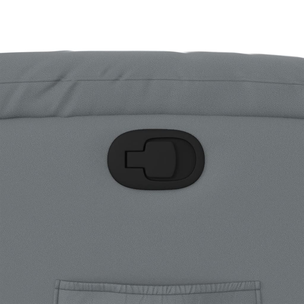 Fauteuil verstelbaar kunstleer grijs is nu te koop bij PeponiXL, paradijselijk wonen!