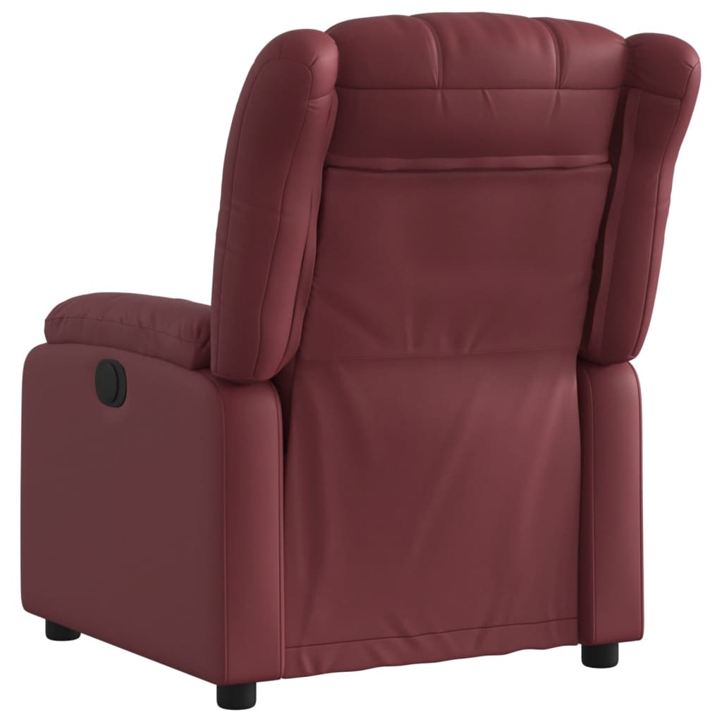 Fauteuil verstelbaar kunstleer wijnrood is nu te koop bij PeponiXL, paradijselijk wonen!