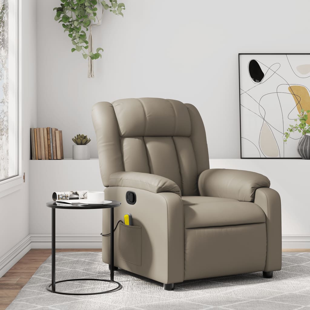 Massagestoel verstelbaar kunstleer cappuccinokleurig is nu te koop bij PeponiXL, paradijselijk wonen!