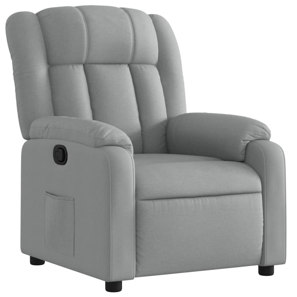 Fauteuil verstelbaar stof lichtgrijs is nu te koop bij PeponiXL, paradijselijk wonen!