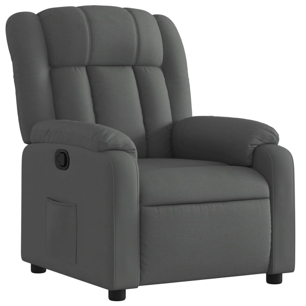 Fauteuil verstelbaar stof donkergrijs is nu te koop bij PeponiXL, paradijselijk wonen!