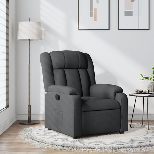 Fauteuil verstelbaar stof donkergrijs is nu te koop bij PeponiXL, paradijselijk wonen!