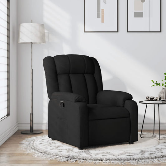 Fauteuil verstelbaar stof zwart is nu te koop bij PeponiXL, paradijselijk wonen!