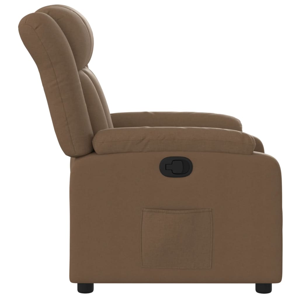 Fauteuil verstelbaar stof bruin is nu te koop bij PeponiXL, paradijselijk wonen!