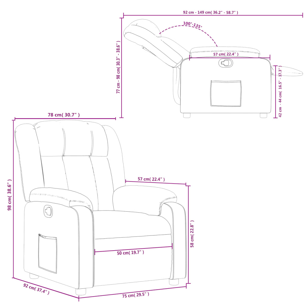 Fauteuil verstelbaar stof bruin is nu te koop bij PeponiXL, paradijselijk wonen!