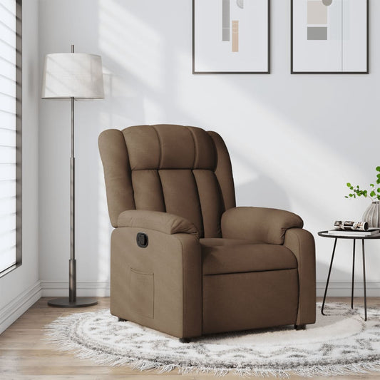 Fauteuil verstelbaar stof bruin is nu te koop bij PeponiXL, paradijselijk wonen!
