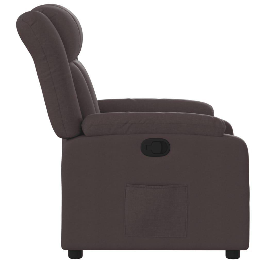Fauteuil verstelbaar stof donkerbruin is nu te koop bij PeponiXL, paradijselijk wonen!