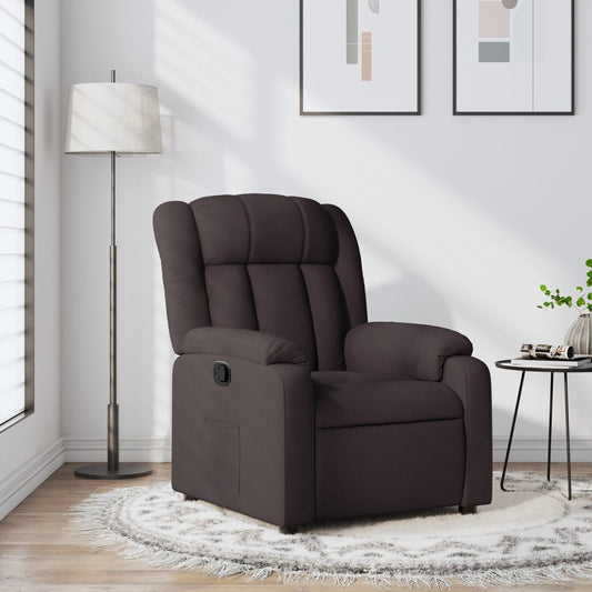 Fauteuil verstelbaar stof donkerbruin is nu te koop bij PeponiXL, paradijselijk wonen!