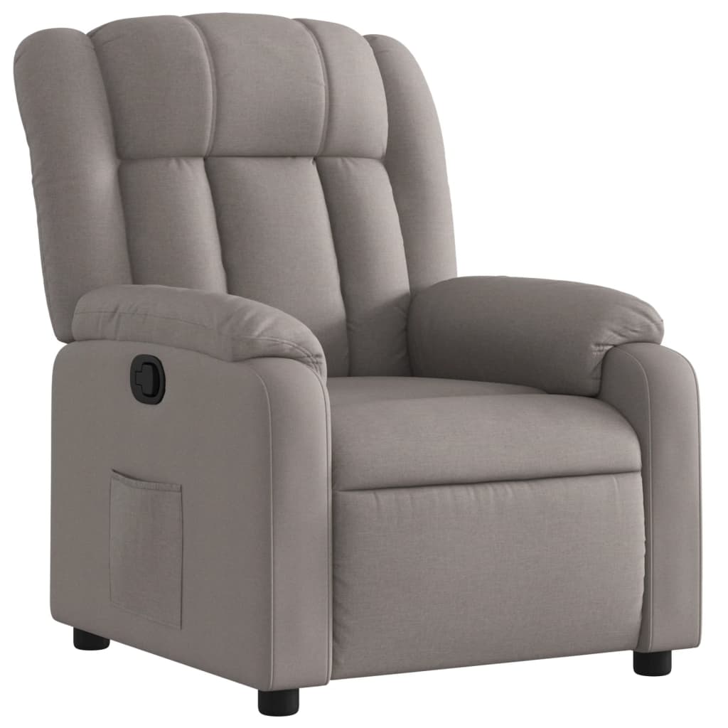 Fauteuil verstelbaar stof taupe is nu te koop bij PeponiXL, paradijselijk wonen!
