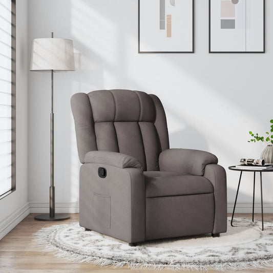 Fauteuil verstelbaar stof taupe is nu te koop bij PeponiXL, paradijselijk wonen!