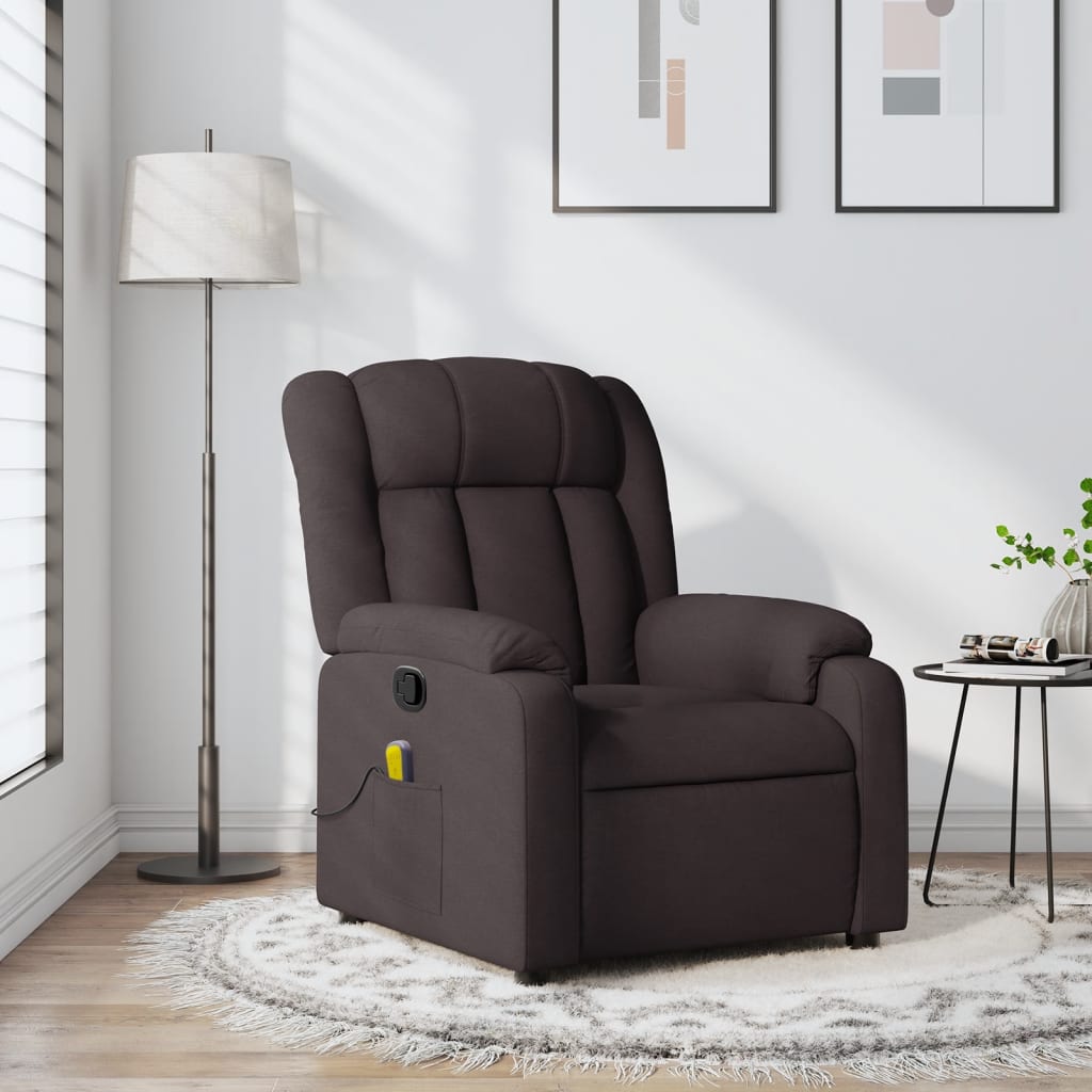 Massagestoel verstelbaar stof donkerbruin is nu te koop bij PeponiXL, paradijselijk wonen!